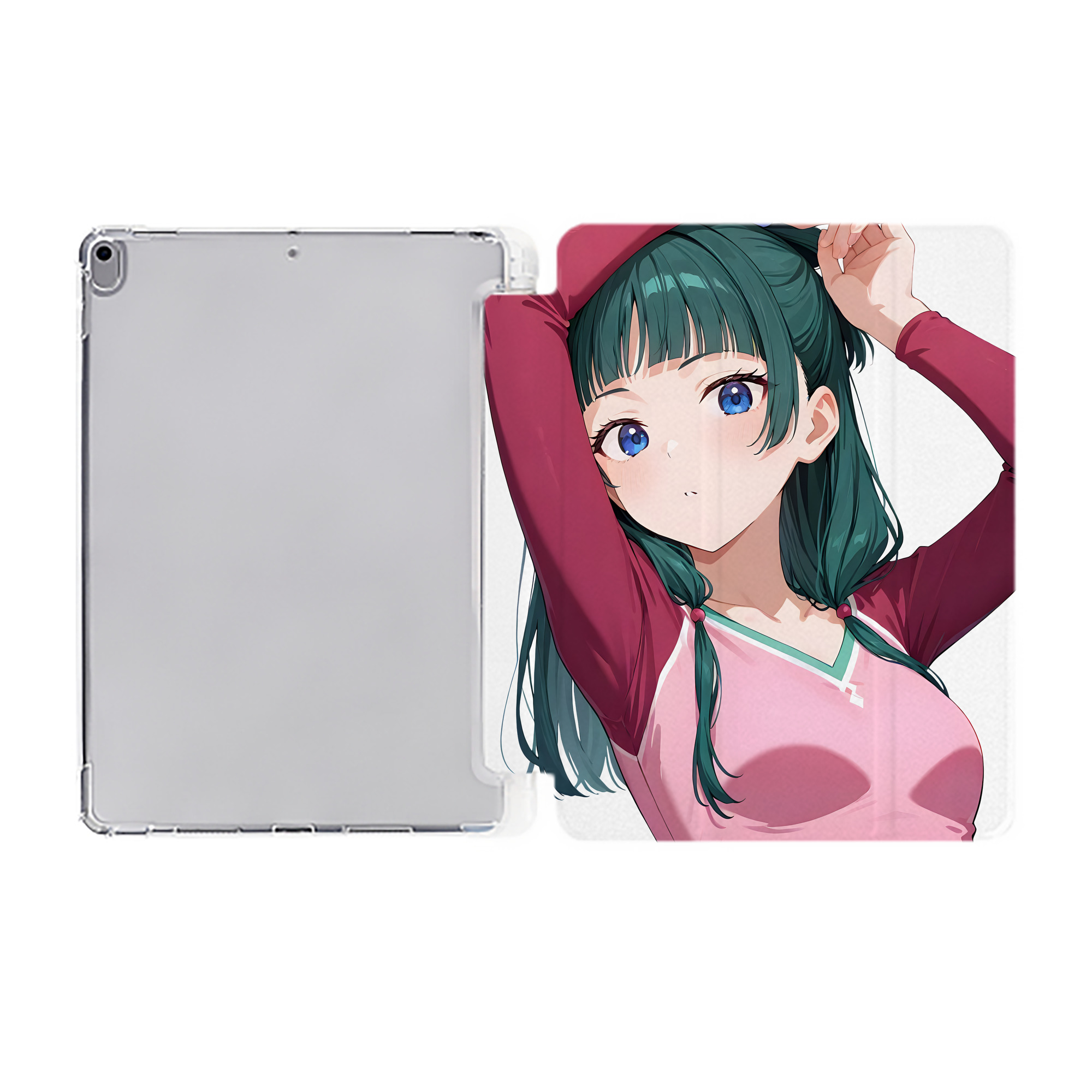 （画像用） 薬屋のひとりごと The Apothecary Diaries IPad ケース ペン収納付き 三つ折りスタンド PUレザー×シリコン 対応機種9.5/10.5/10.9インチ